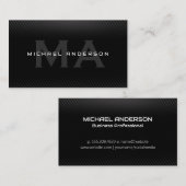 黒色炭素繊維 |モノグラム |ルクス 名刺 (正面/裏面)