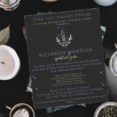 黒色神秘的なホログラフィックスピリチュアル結晶 チラシ