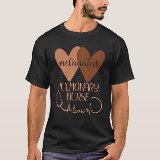 黒色肺ナースメラニン化女性黒ヒストル Tシャツ (正面)