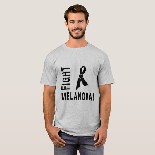 黒色腫と闘う Tシャツ (正面フル)