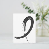 黒色腫ブラックリボンA4 ポストカード (スタンド正面)