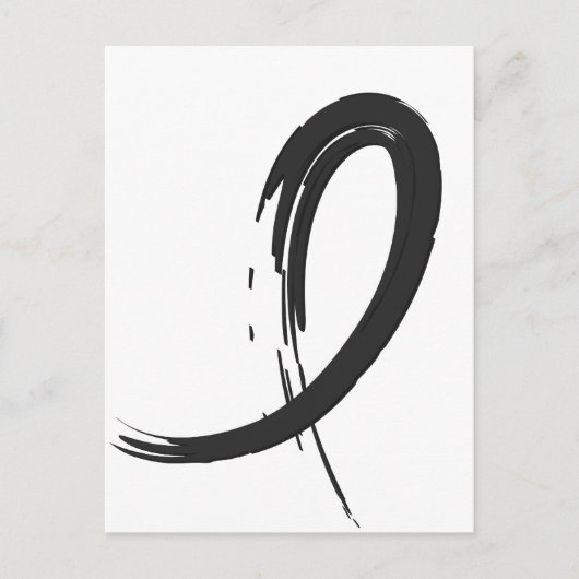 黒色腫ブラックリボンA4 ポストカード (正面)