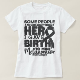 黒色腫認識度彼に会わない人もいる Tシャツ