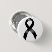 黒色腫 |皮膚がん – ブラックリボン 缶バッジ (正面&裏面)