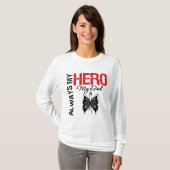 黒色腫Always My Hero Myパパ Tシャツ (正面フル)