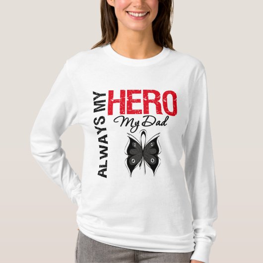 黒色腫Always My Hero Myパパ Tシャツ (正面)