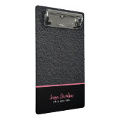 黒色花崗岩およびピンクストライプ色 ミニクリップボード (アングル)