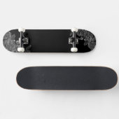 黒色花組成物 スケートボード (横)