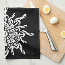 黒色装飾用トレブルクレフ、 音符記号モノグラム