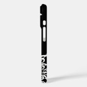 黒色装飾用トレブルクレフ、 音符記号モノグラム Case-Mate iPhoneケース (裏面 / 左)