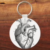 黒色解剖学的ハート キーホルダー (正面)