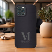 黒色金属モノグラム iPhoneケース