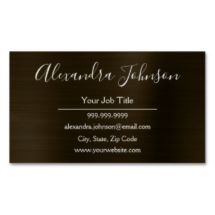 黒色金属箔モダン及びエレガント マグネット名刺