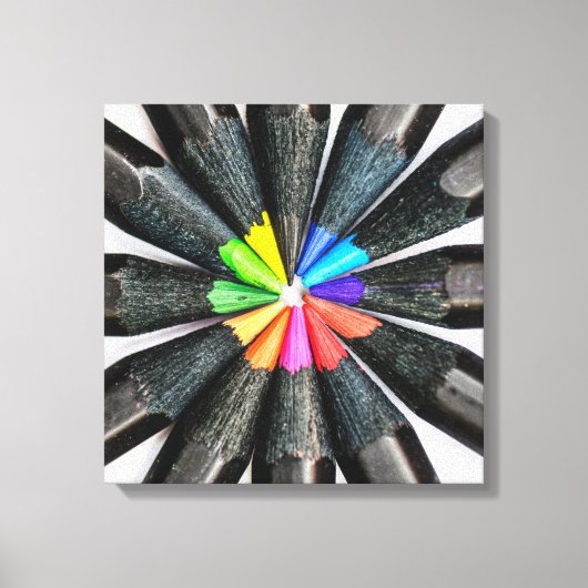 黒色鉛筆 キャンバスプリント (正面)