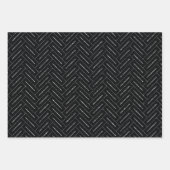 黒色銀模様包み紙シート ラッピングペーパーシート (正面)