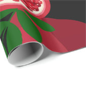 黒色顆粒フルーツ ラッピングペーパー (ロールコーナー)