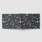 黒色飛行機及び航空模様 ゲストブック (全面)