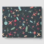 黒色飛行機及び航空模様 ゲストブック (裏面)