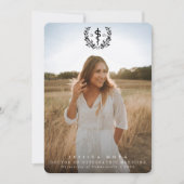 黒色骨障害医学博士の卒業 案内状 (正面)