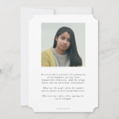 黒色骨障害医学博士の卒業 案内状 (裏面)