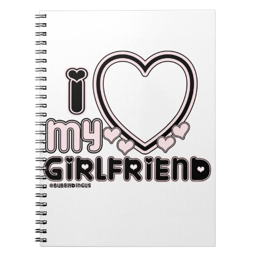 黒色i love 1 ノートブック (正面)