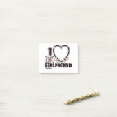 黒色i love 1 ポストイット (デスク上)