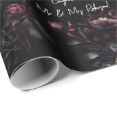 黒花おめでとうミセス結婚ズ ラッピングペーパー (ロールコーナー)