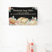 黒花アロマセラピー手作り石鹸 横断幕 (インサイチュ)