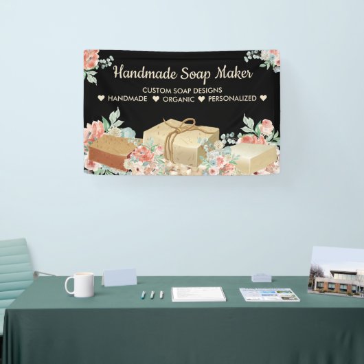 黒花アロマセラピー手作り石鹸 横断幕 (トレードショー)