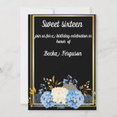 黒花エレガント 招待状 (正面)