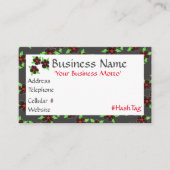 黒花デザイナー名刺 割引カード (正面)