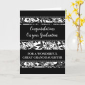 黒花孫娘素晴らし卒業 カード (黄色い花)