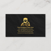 黒花崗岩ショーフールスーツドライバー 名刺 (裏面)
