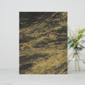 黒花崗岩マーブル金ゴールド静脈切除帳紙 (スタンド正面)