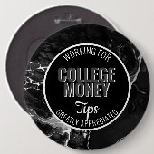 黒花崗岩 |ヒントを参照 |大学のお金 缶バッジ (正面&裏面)