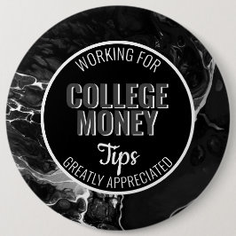 黒花崗岩 |ヒントを参照 |大学のお金 缶バッジ