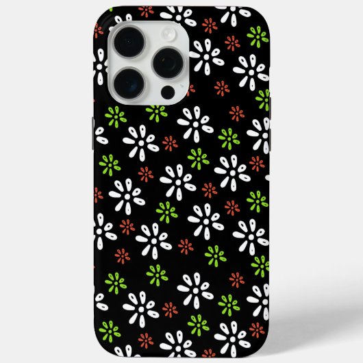 黒花柄 iPhone 15 Pro Max ケース Case-Mate iPhoneケース (裏面)