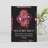 黒花火大会7月4日パーティの招待状 招待状 (スタンド正面)