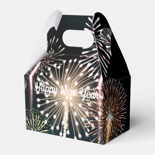 黒花火新年おめでとう フェイバーボックス (正面サイド)