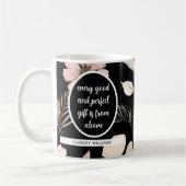 黒花聖なる書物、 経典 コーヒーマグカップ (左)