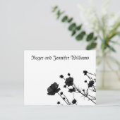 黒花開花 – サンキュー ポストカード (スタンド正面)