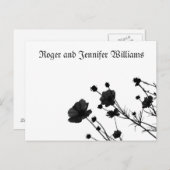 黒花開花 – サンキュー ポストカード (正面/裏面)