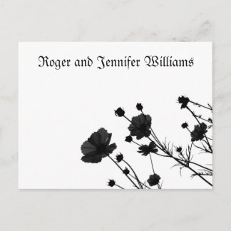 黒花開花 – サンキュー ポストカード