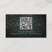 黒花飾り花インテリアデザイナースタッガー 名刺 (裏面)