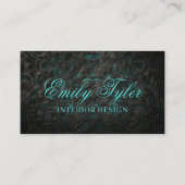 黒花飾り花インテリアデザイナースタッガー 名刺 (正面)