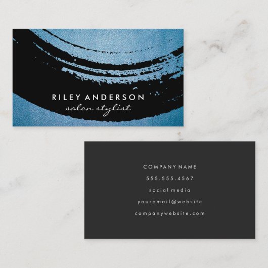 黒芸術的ブラシ革 名刺 (正面/裏面)