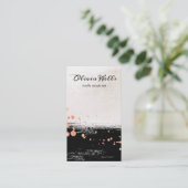 黒芸術的筆バラ金ゴールド（ばちゃばちゃ）跳ねる 名刺 (スタンド正面)