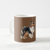黒茶白の犬 コーヒーマグカップ (正面左)