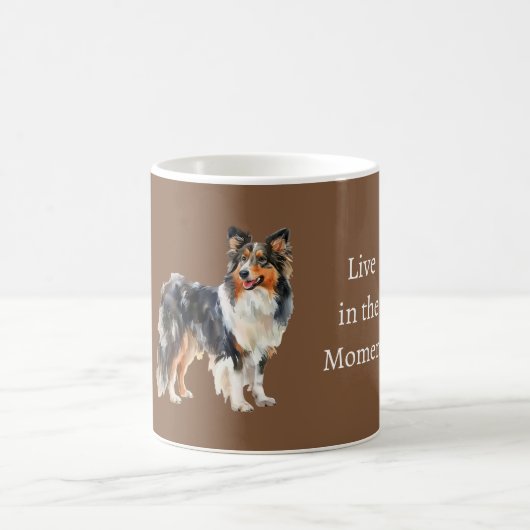 黒茶白の犬 コーヒーマグカップ (中央)