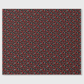 黒菌糸状菌のアマニタ模様 ラッピングペーパー (フラット)